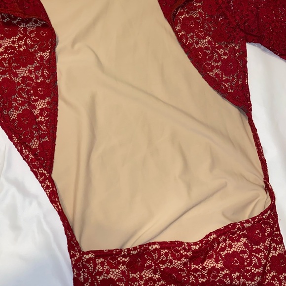 Red Lace XiaoXiaodesigns Bodysuit/Leo - Picture 8 of 12